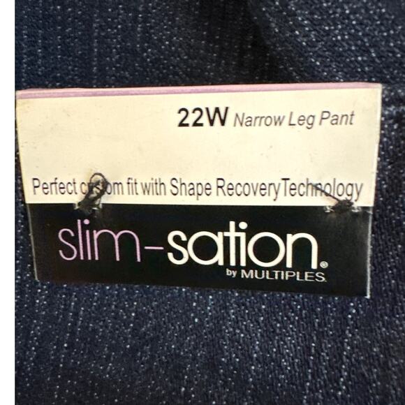 NWT Slim-Sation by Multiples 22W Narrow Leg Jeans Flexible Tummy Control Panel - Picture 6 of 6